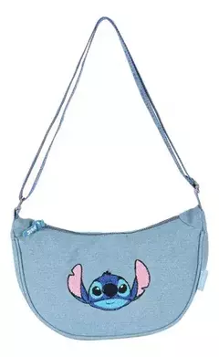 Bolsa StitchTransversal Jeans Meia Lua - Disney
