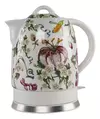 Chaleira Eletrica De Porcelana Branca Floral - 127 V