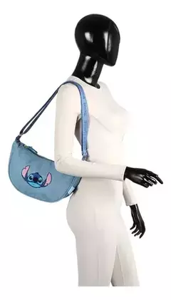 Bolsa StitchTransversal Jeans Meia Lua - Disney - loja online