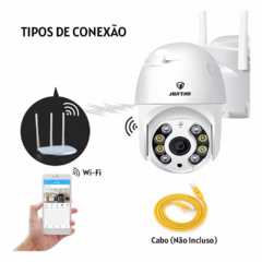 Câmera Segurança IP Externa Rotativa Wifi Prova Dágua Full Hd 1080p Jortan JT-8276QJ - Suporte Roque Tecnologia e Suprimentos