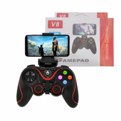 Controle Gamer Sem Fio com Suporte Celular Joystick Manete Bluetooth 2.4G Ovleng SN-V8