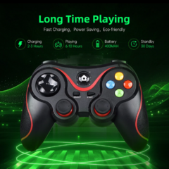 Controle Gamer Sem Fio com Suporte Celular Joystick Manete Bluetooth 2.4G Ovleng SN-V8 na internet