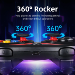 Controle Gamer Sem Fio com Suporte Celular Joystick Manete Bluetooth 2.4G Ovleng SN-V8 - loja online