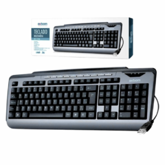 Teclado Multimídia Semi Mecânico Plug & Play Computador Notebook ABNT2 Exbom BK-170M