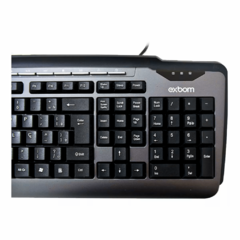 Teclado Multimídia Semi Mecânico Plug & Play Computador Notebook ABNT2 Exbom BK-170M - comprar online