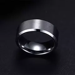 Aço inoxidável Matte Black Anéis para Homens e Mulheres, Moda Charme Jóias,