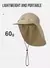 Gorra Ultraliviana con Cubre Nuca Desmontable Aonijie - Blanca - comprar online