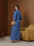 Vestido Longo Chemise Feminino Manga Longa Com Bolsos e Botões na internet