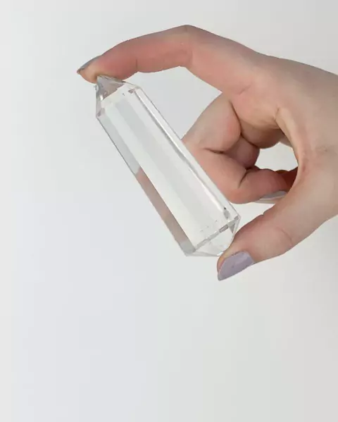 Bastão Vogel Cristal de Quartzo 12 Facetas 112 gramas