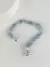 Pulseira Água Marinha Fecho Boia Summer Vibes Banho Prata