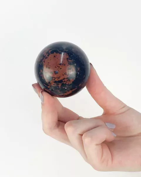 Bola Obsidiana Cor do Mogno 5,4 a 5,7 cm aprox.