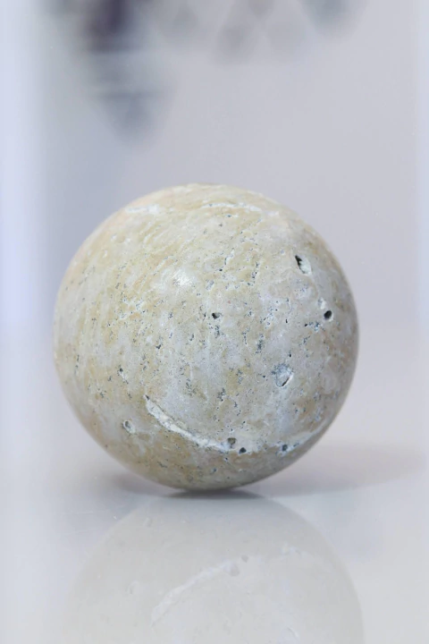 Bola Marmore Travertino Média