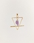 Pingente Ametista Terra Banhado Ouro
