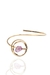 Bracelete Pedra Natural Ametista Banhado Ouro 18k