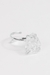 Anel Cristal bruta garra Ajustável Prata 925 - comprar online