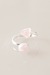 Anel Quartzo Rosa Duo Ajustável Banho Prata