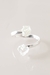 Anel Cristal de Quartzo Duo Ajustável Banho Prata