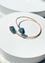 Bracelete Apatita Azul Duo Banho Ouro