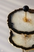 Bandeja Chapa Ágata Natural Dupla Banho Ouro - loja online