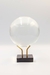Bola Cristal Sintética na Base Madeira 12 cm diâmetro