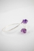 Bracelete Ponta Ametista Duo bruta banhado Prata
