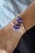 Bracelete Duo Drusa Ametista Banho Prata
