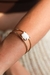 Bracelete Selenita na Garra Banho Ouro