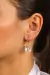 Brinco Piercing Argola Cristal de Quartzo Bruto Banho Ouro