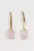Brinco Quartzo Rosa banhado Ouro - comprar online