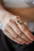 Anel Pirita Cubo Banho Ouro 18K