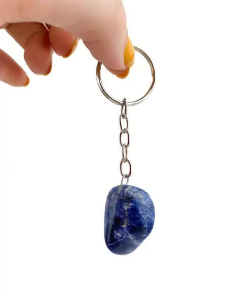 Chaveiro Sodalita rolada prateado