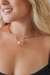 Choker Pedra Natural Água Marinha banhada Ouro 18k