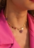Choker Coração Ametista Medalhas Banho Ouro