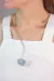 Choker Pedra Natural Água Marinha Essência Banho Prata - loja online