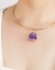 Choker Drusa Ametista Banho Ouro
