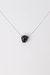 Choker Obsidiana Bruta com Garra Banho Prata