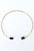 Choker Turmalina Negra com Eletroplate Banho Ouro