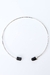 Choker Turmalina Negra com Eletroplate Banho Prata