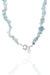 Choker Água Marinha com Cristal Fecho Boia Summer Vibes Banho Prata