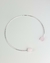 Choker Quartzo rosa bruto banho prata - comprar online