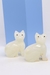 Gato de Pedra Ônix Branco - BORTOLUZZI - SHOP DOS CRISTAIS
