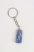 Chaveiro Cianita azul bruta prateado