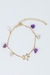 Pulseira Ametista e Cristal Sementes Estrelar banhado Ouro na internet