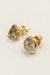 Brinco Cristal Quartzo Bruto Banho Ouro