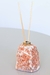 Difusor Calcita Laranja Bruto Banho Ouro