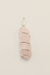Pingente Quartzo rosa ponta biterminada espiral banho prata