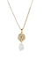 Colar Fases da Lua Cristal Banho Ouro