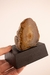 Pedra Geodo Ágata Natural na Base Madeira Preta 305 a 441 gramas na internet