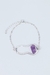 Pulseira Pedra Natural Ametista Ellos banhado Prata - comprar online