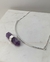 Choker Ponta Biterminada Ametista banho prata - comprar online